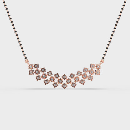 Crystal Halo Diamond Pendant (With Chain)