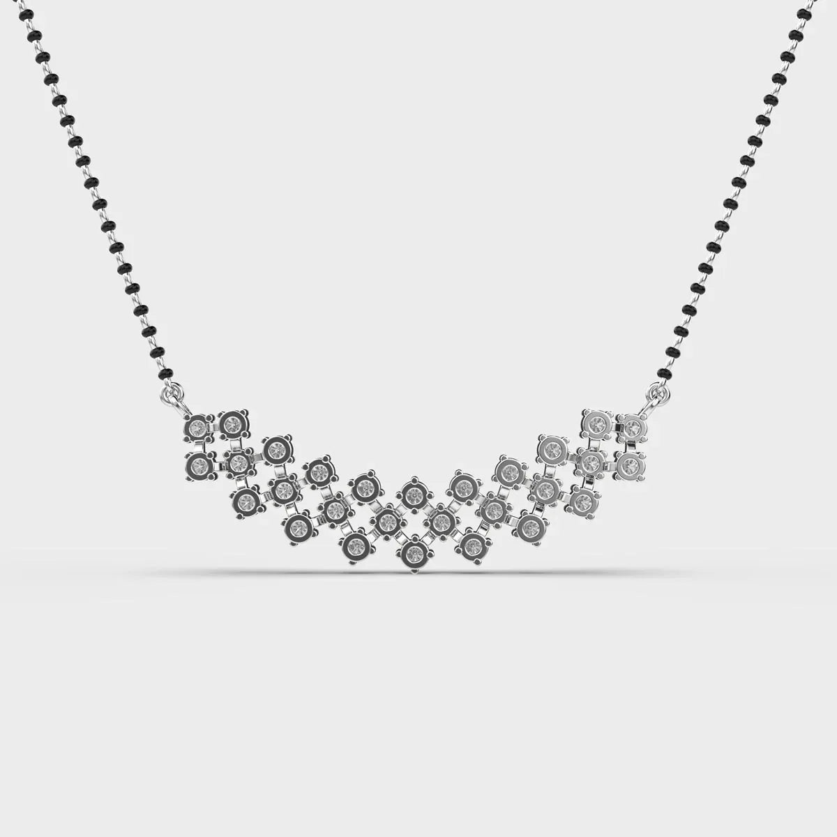 Crystal Halo Diamond Pendant (With Chain) - Ophiratbf