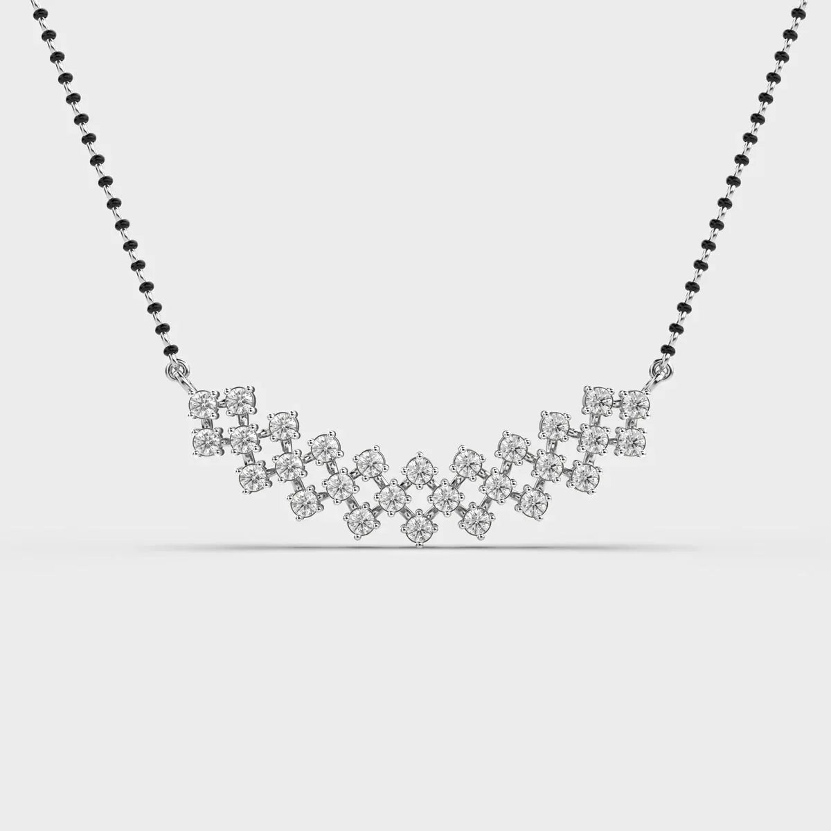 Crystal Halo Diamond Pendant (With Chain) - Ophiratbf