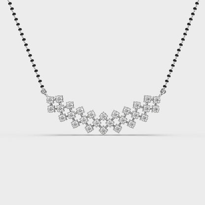 Crystal Halo Diamond Pendant (With Chain)