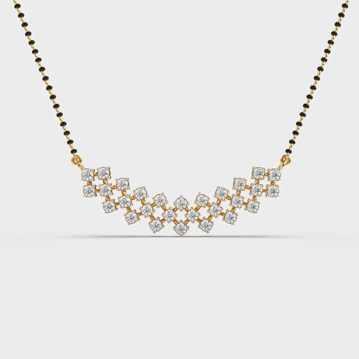 Crystal Halo Diamond Pendant (With Chain) - Ophiratbf