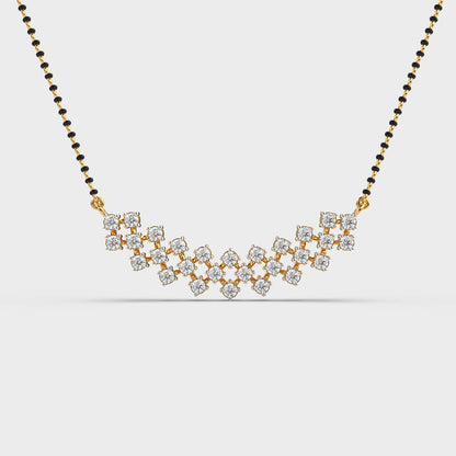 Crystal Halo Diamond Pendant (With Chain)