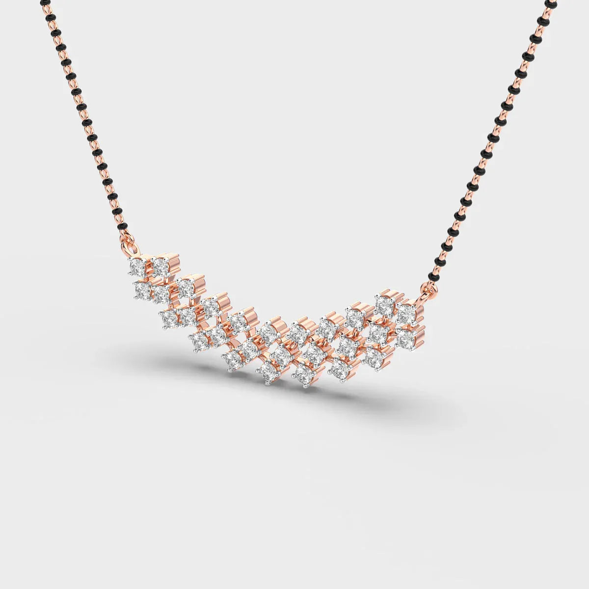 Crystal Halo Diamond Pendant (With Chain) - Ophiratbf