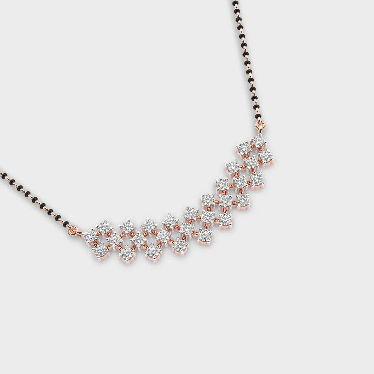 Crystal Halo Diamond Pendant (With Chain) - Ophiratbf