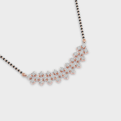 Crystal Halo Diamond Pendant (With Chain)