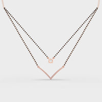 Elegant Double Chain Diamond Mangalsutra - Ophiratbf