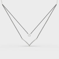 Elegant Double Chain Diamond Mangalsutra - Ophiratbf