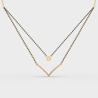 Elegant Double Chain Diamond Mangalsutra - Ophiratbf