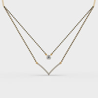 Elegant Double Chain Diamond Mangalsutra - Ophiratbf