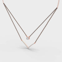 Elegant Double Chain Diamond Mangalsutra - Ophiratbf
