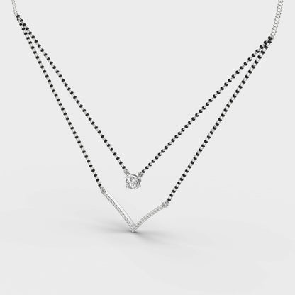 Elegant Double Chain Diamond Mangalsutra