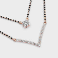 Elegant Double Chain Diamond Mangalsutra - Ophiratbf