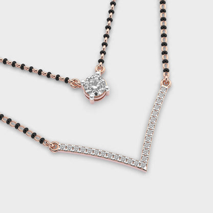 Elegant Double Chain Diamond Mangalsutra