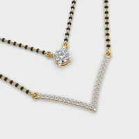 Elegant Double Chain Diamond Mangalsutra - Ophiratbf
