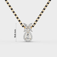 Dewpetal Drop Diamond Encrusted Mangalsutra (with chain) - Ophiratbf