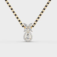 Dewpetal Drop Diamond Encrusted Mangalsutra (with chain) - Ophiratbf