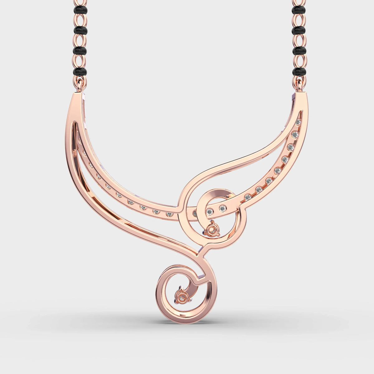 Auraline Spiral Mangalsutra Pendant - Ophiratbf