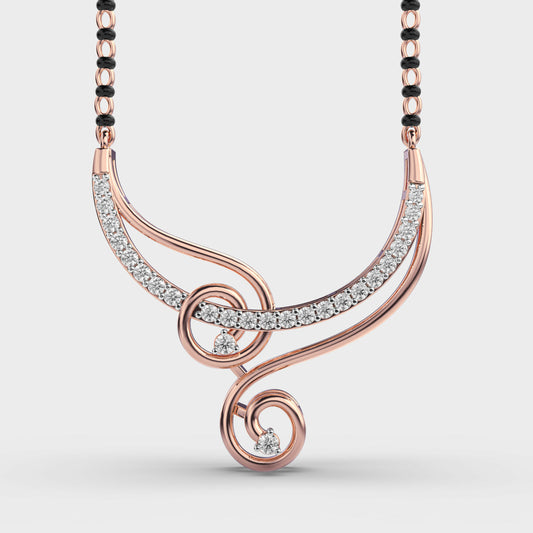 Auraline Spiral Mangalsutra Pendant