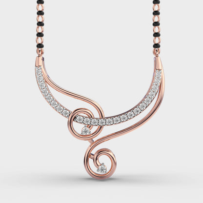 Auraline Spiral Mangalsutra Pendant