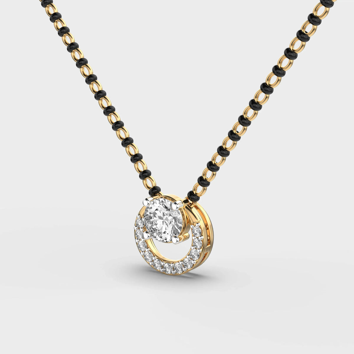 Sanskriti Solitaire Mangalsutra Pendant - Ophiratbf