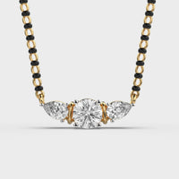 Triple Power Diamond Mangalsutra (With Chain) - Ophiratbf