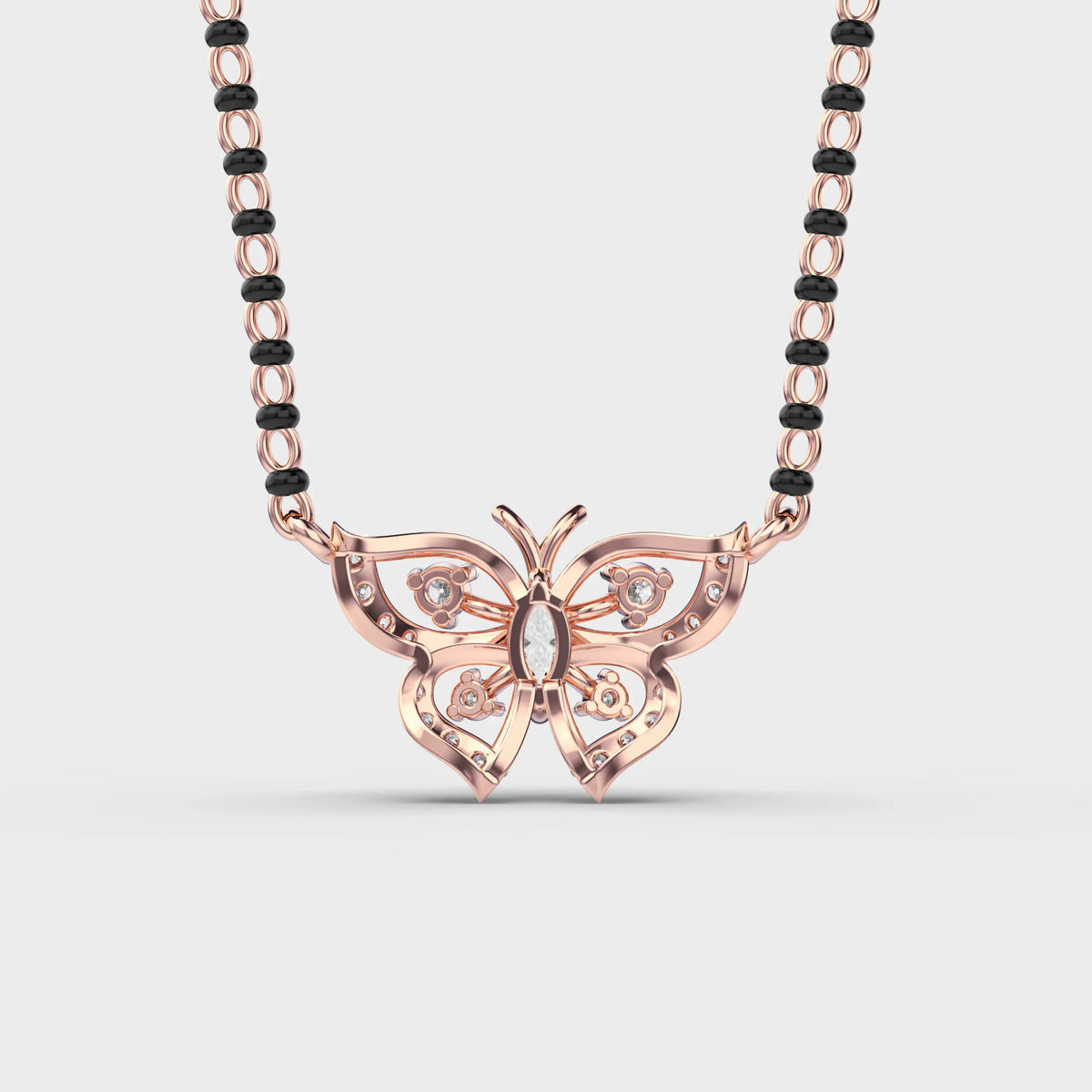 Celestial Flutter Diamond Butterfly Pendant - Ophiratbf