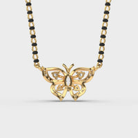 Celestial Flutter Diamond Butterfly Pendant - Ophiratbf