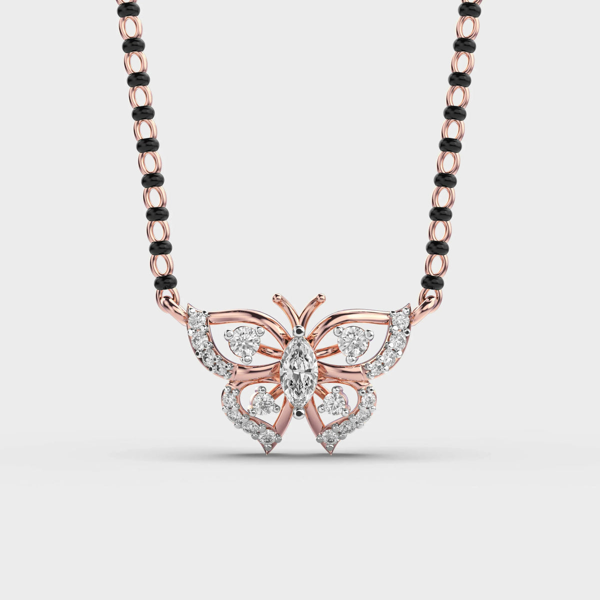 Celestial Flutter Diamond Butterfly Pendant - Ophiratbf