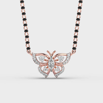 Celestial Flutter Diamond Butterfly Pendant
