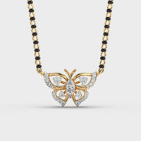Celestial Flutter Diamond Butterfly Pendant - Ophiratbf