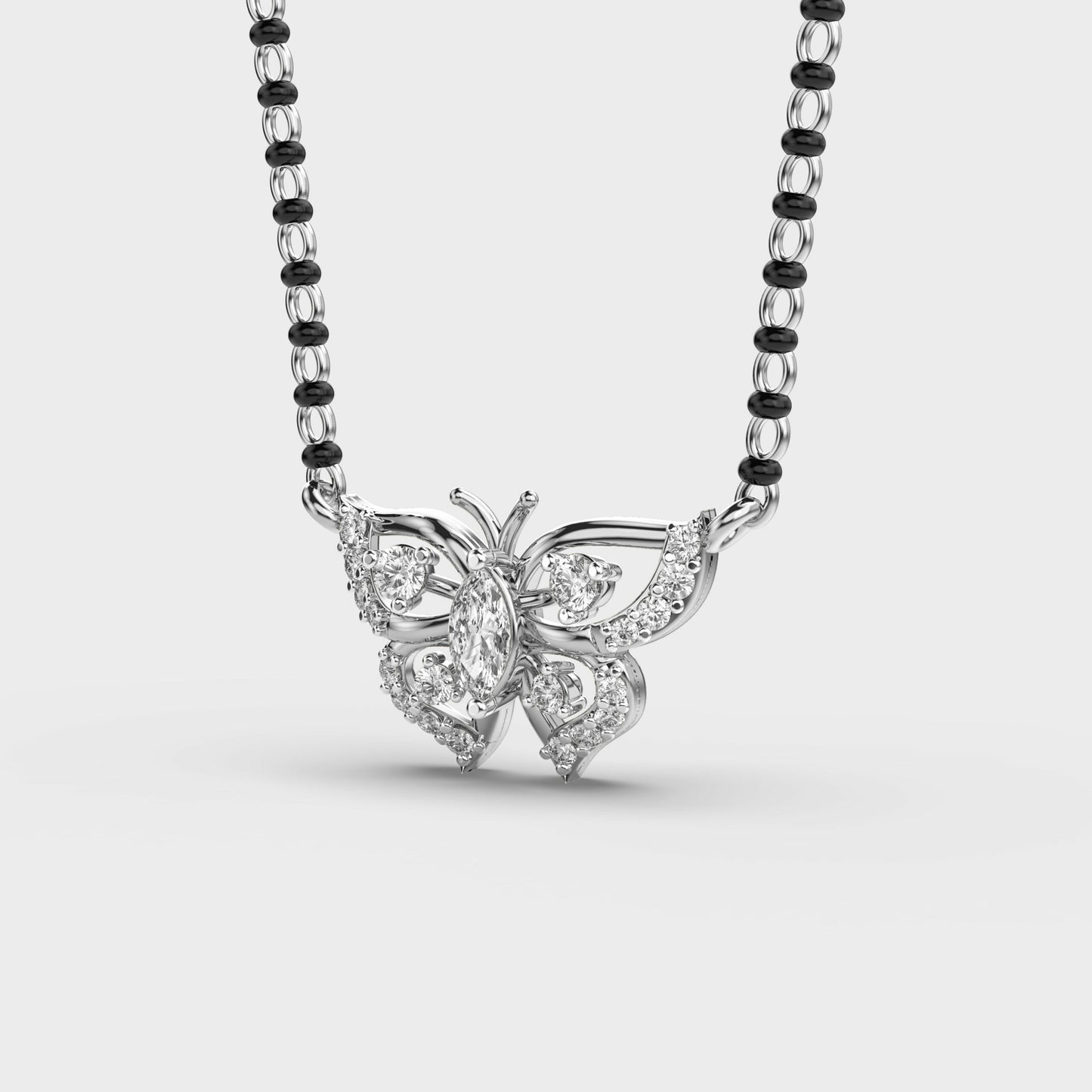 celestial flutter diamond butterfly pendant