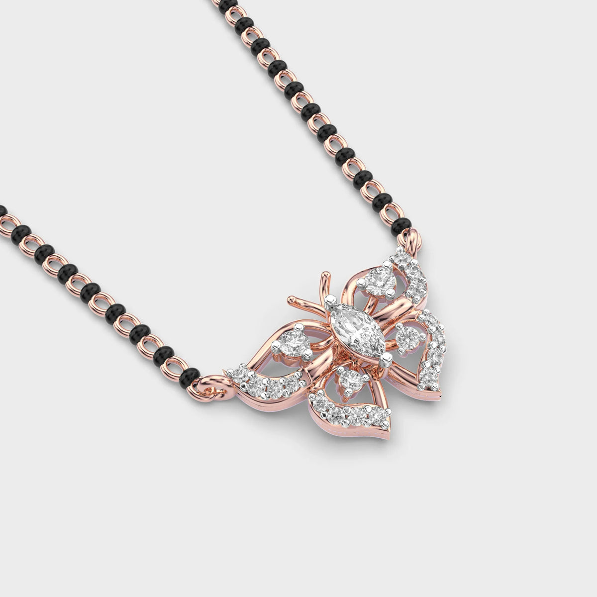 Celestial Flutter Diamond Butterfly Pendant - Ophiratbf