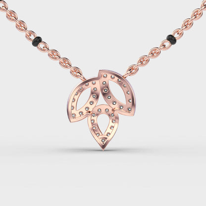 Trio Leaf Diamond Encrusted Pendant