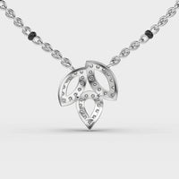 Trio Leaf Diamond Encrusted Pendant - Ophiratbf