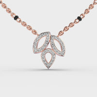Trio Leaf Diamond Encrusted Pendant - Ophiratbf