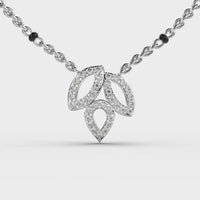 Trio Leaf Diamond Encrusted Pendant - Ophiratbf