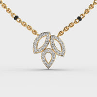 Trio Leaf Diamond Encrusted Pendant - Ophiratbf