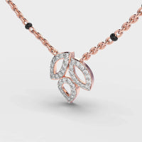 Trio Leaf Diamond Encrusted Pendant - Ophiratbf
