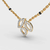 Trio Leaf Diamond Encrusted Pendant - Ophiratbf