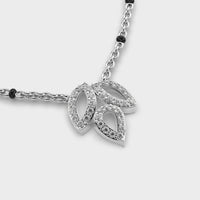 Trio Leaf Diamond Encrusted Pendant - Ophiratbf