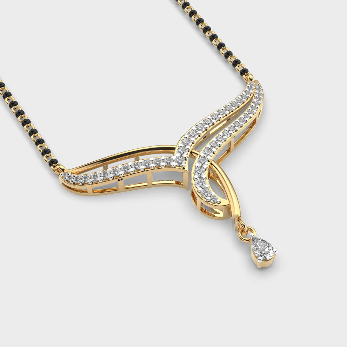 Noorline Diamond Mangalsutra Pendant - Ophiratbf