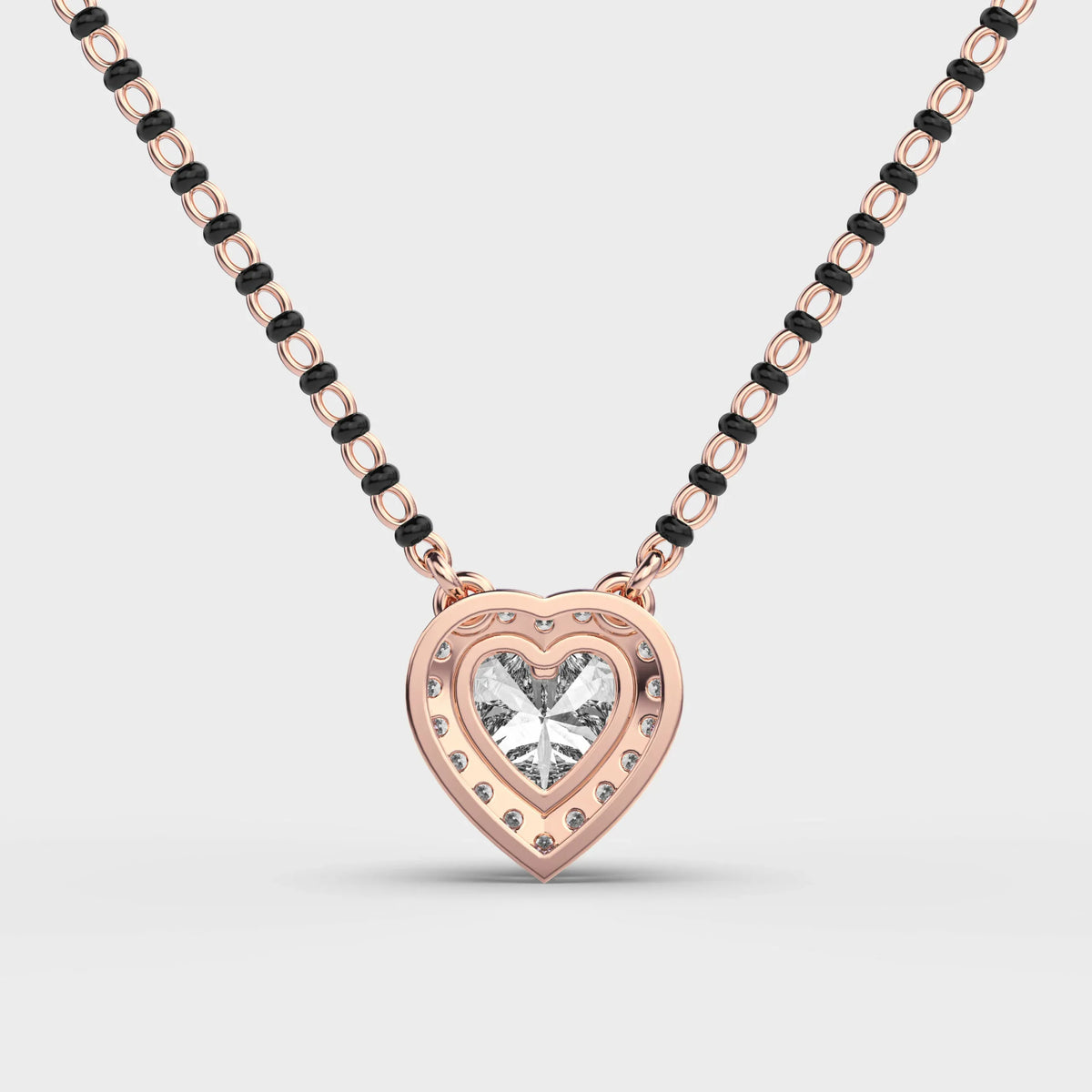 Beloved Heart Diamond Mangalsutra (With Chain) - Ophiratbf