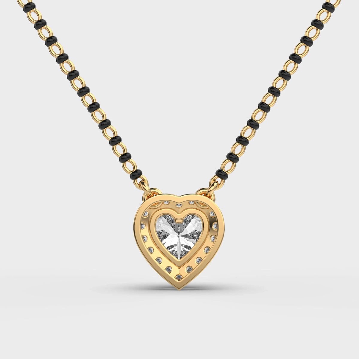 Beloved Heart Diamond Mangalsutra (With Chain) - Ophiratbf