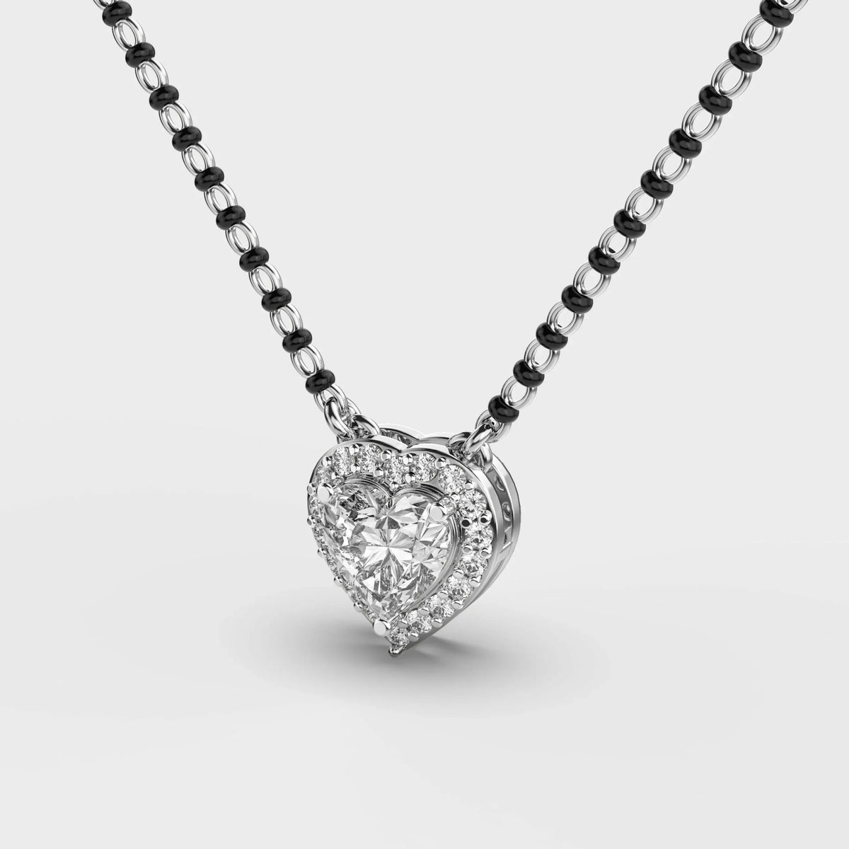 Beloved Heart Diamond Mangalsutra (With Chain) - Ophiratbf