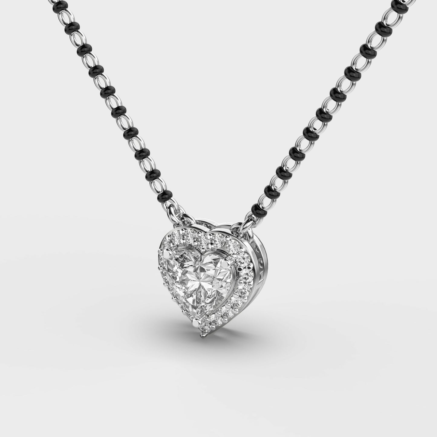 beloved heart diamond mangalsutra (with chain)