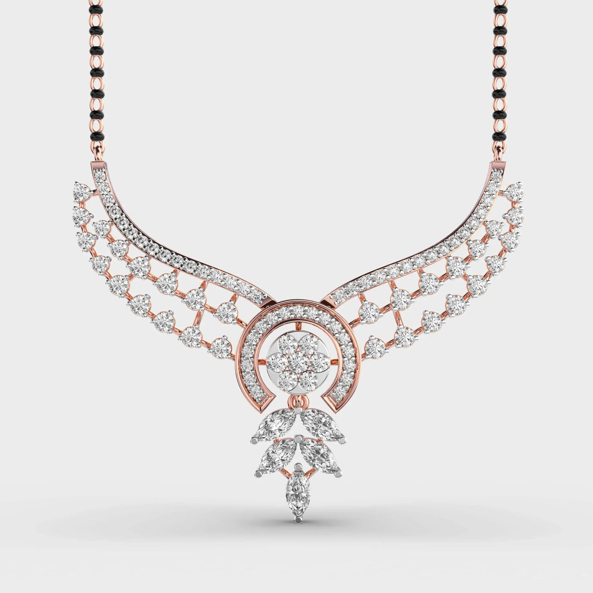 Marital Bliss Diamond Mangalsutra (With Chain) - Ophiratbf