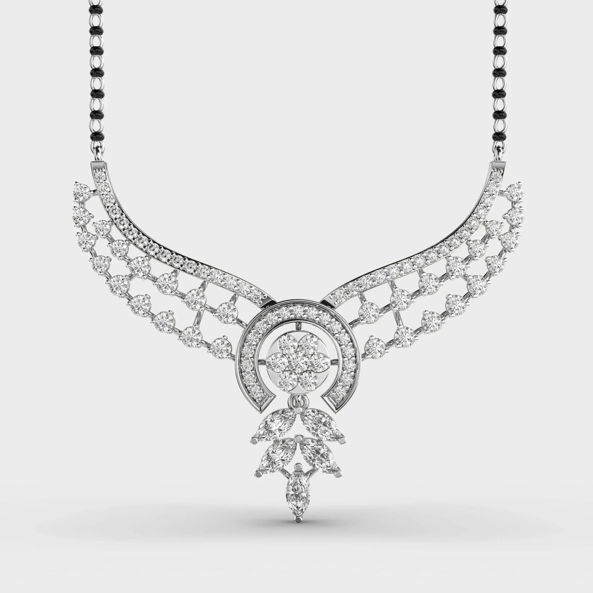 Marital Bliss Diamond Mangalsutra (With Chain) - Ophiratbf