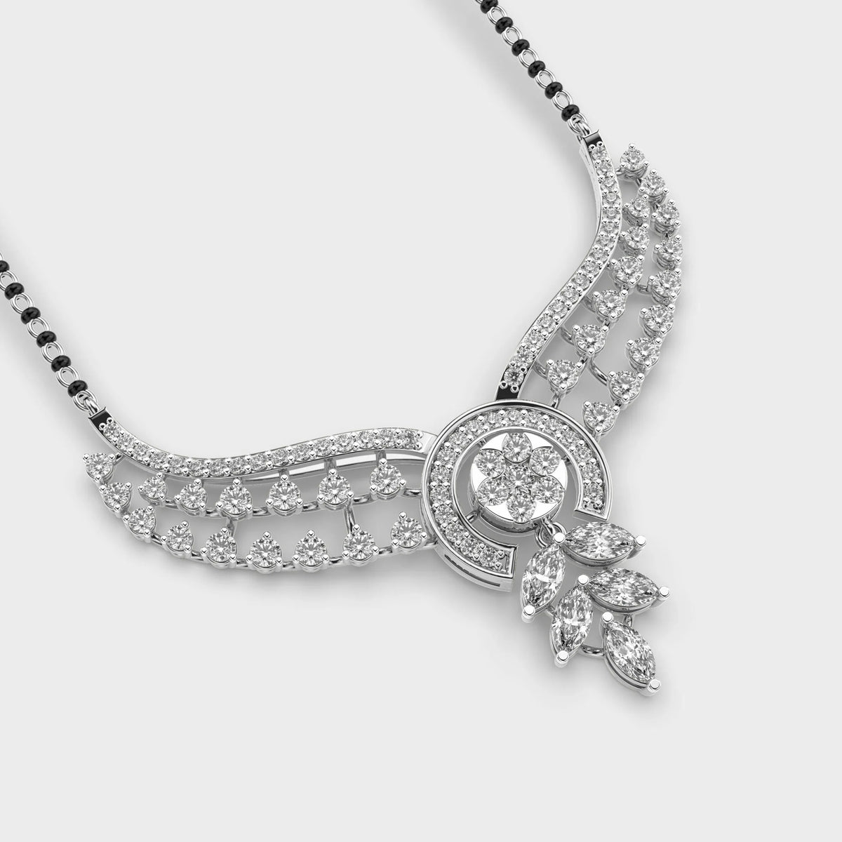 Marital Bliss Diamond Mangalsutra (With Chain) - Ophiratbf