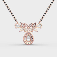 Verdelle Bloom Diamond Encrusted Mangalsutra (with chain) - Ophiratbf