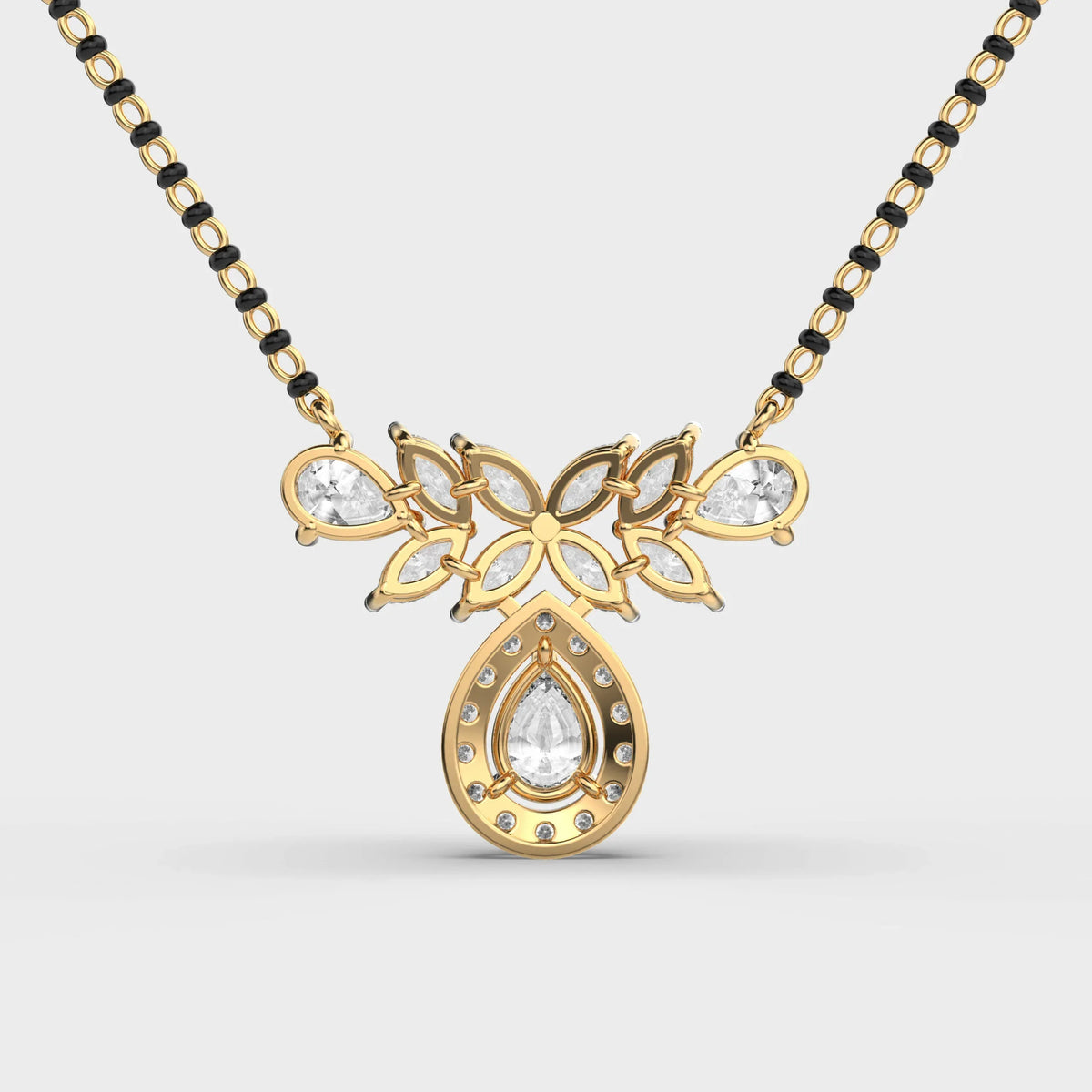 Marital Bliss Diamond Mangalsutra (With Chain) - Ophiratbf
